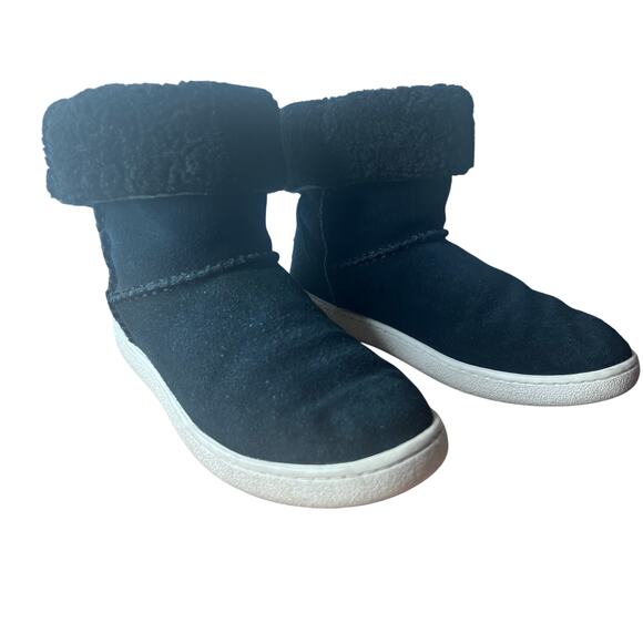 UGG Mika Black Pull on Suede Bootie Rubber Sole Women's 6 - Picture 12 of 14